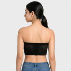 Women's Black Strapless Tube Bra, काला, small
