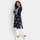 Printed Kurta, Navy Blue, small image number null