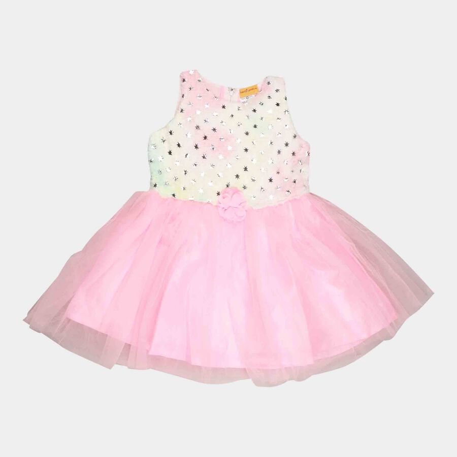 Girls Frock, Pink, large image number null