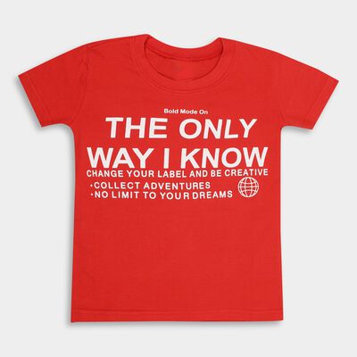 Boys' 100% Cotton Half Sleeves T-Shirt