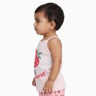 Infants' Soft Baby Pink Cotton Round Neck Casual Vest, हल्का गुलाबी, small image number null