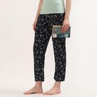 Women's Black Regular Fit Solid Pyjama, काला, small