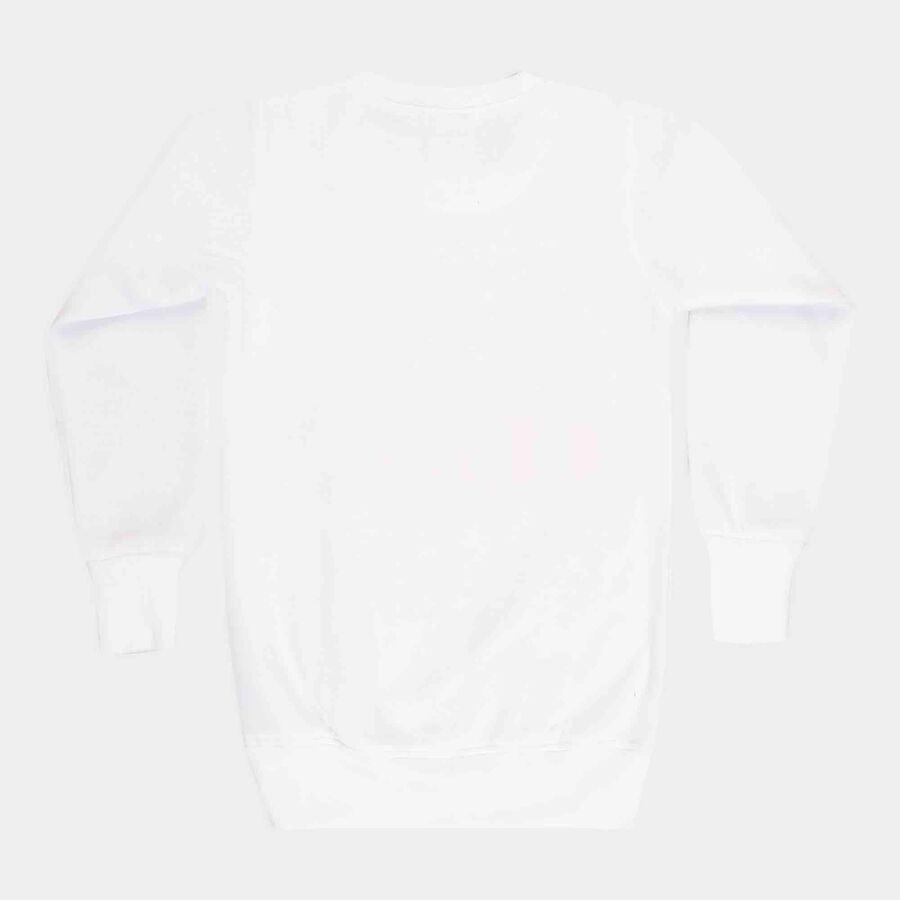 Boys Round Neck Sweatshirt, White, large image number null
