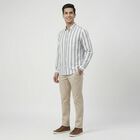 Men's Navy Blue Cotton Casual Shirt, नेवी ब्लू, small