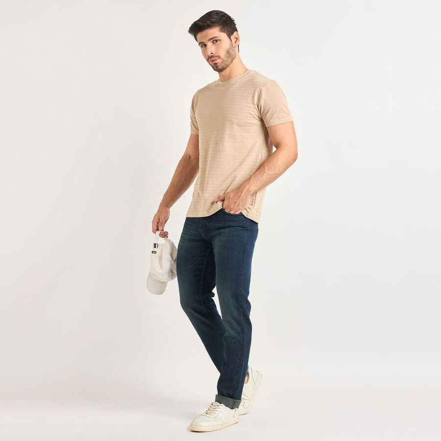 Men's Slim Fit Jeans , गहरा नीला, large image number null