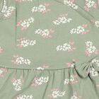 Infants' Green Tiered Floral Printed Frock, हल्का हरा, small