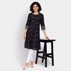 Ladies' 100% Cotton Kurta, काला, small image number null