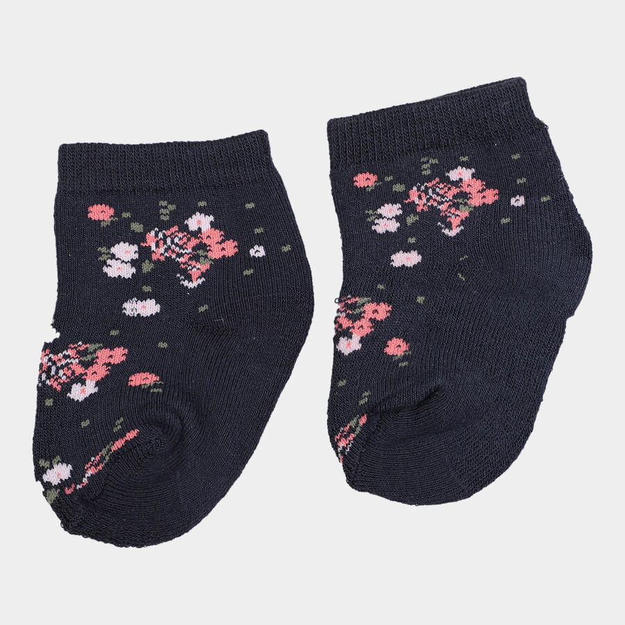 Infants Cotton Solid Socks, Navy Blue, large image number null