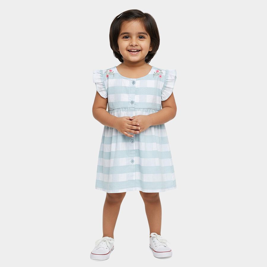 Infants' Frock, हल्का हरा, large