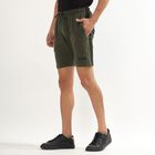Unisex Black Regular Fit Basic Bermuda Shorts, Olive, small image number null