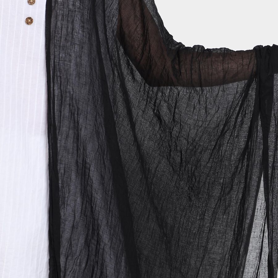 Ladies' Dupatta, काला, large image number null
