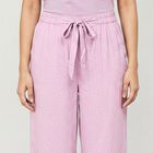 Women's Lilac Regular Fit Solid Capri, Lilac, small