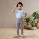 Girls Grey Long Johns Thermal, मिश्रित हल्का ग्रे, small