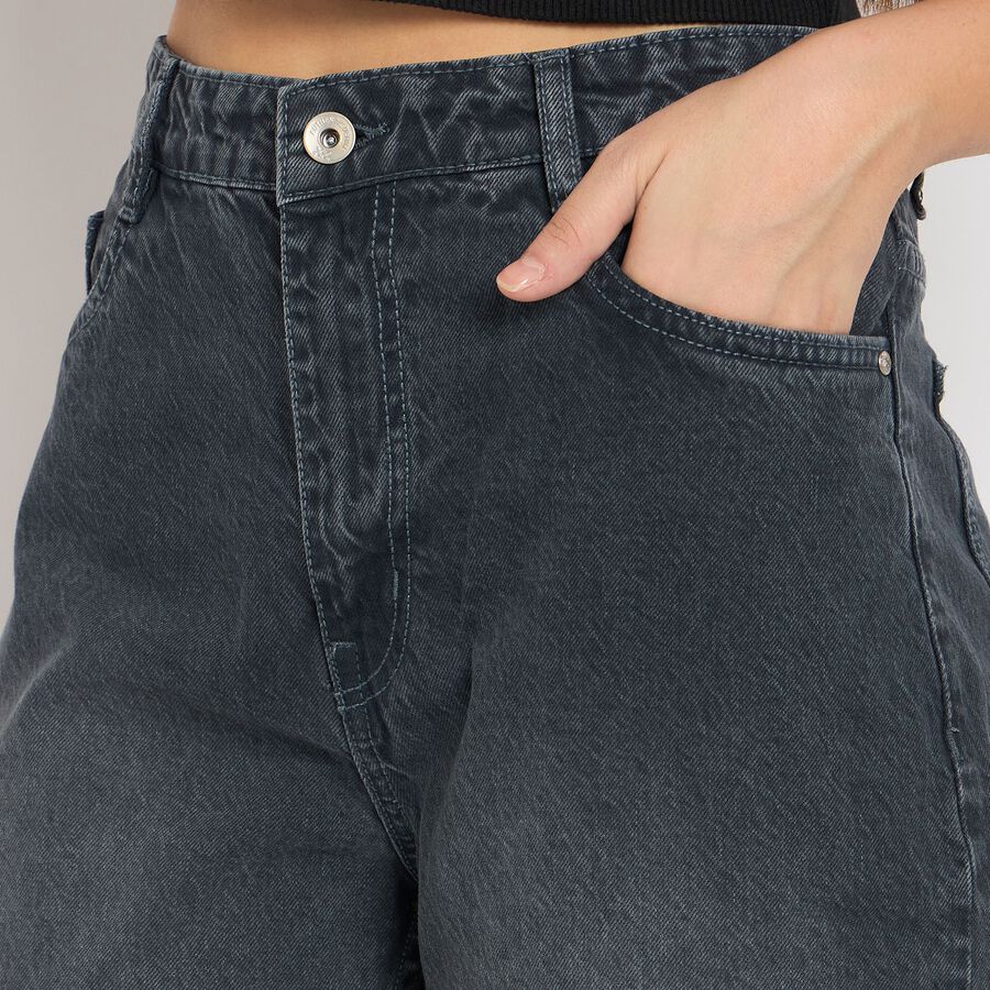 Ladies' 100% Cotton Jeans, Light Grey, large image number null