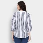Ladies'  Stripes Shirt, ऑफ व्हाइट, small