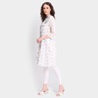 Ladies' 100% Cotton Kurta, सफ़ेद, small image number null
