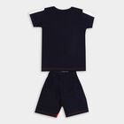 Boys' Red Cotton Round Neck Graphic Baba Suit, Red, small image number null