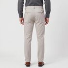 Men's Silver Slim Fit Flat-Front Casual Trousers, Silver, small