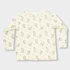 Infants' Soft Yellow Cotton V-Neck Casual T-Shirt, पीला, small image number null