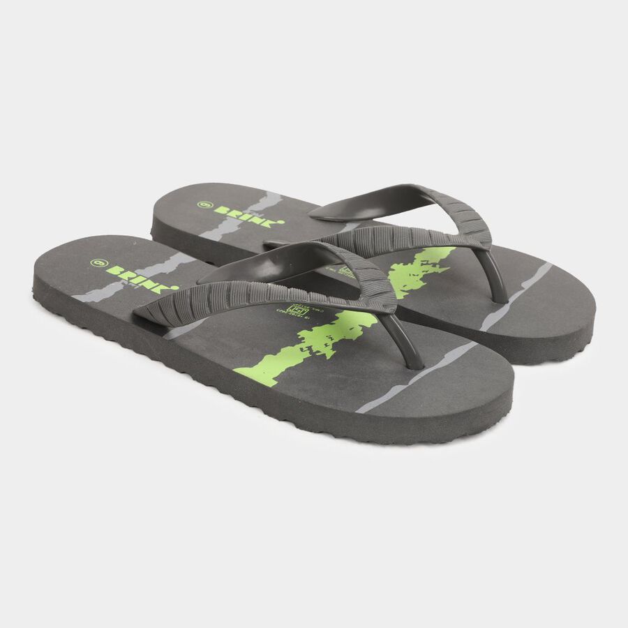Men's Printed Slippers, ग्रे, large image number null