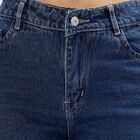 Ladies' Stonewashed Blue Wide Leg High Rise Jeans, Mid Blue, small image number null