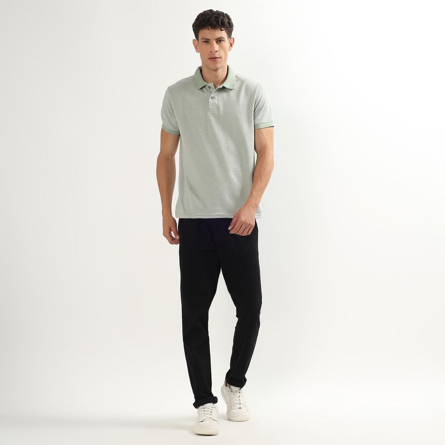 Men's Collared Half Sleeves T-Shirt , Light Green, large image number null