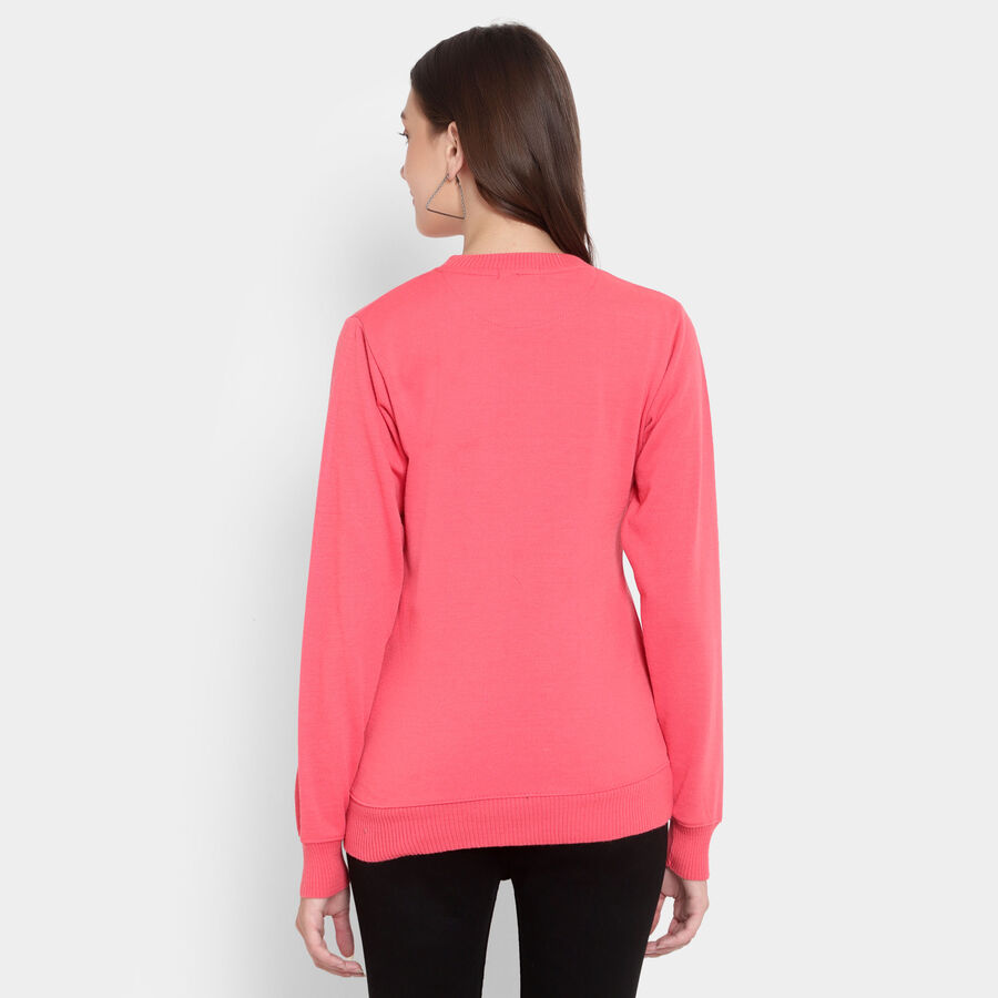 Printed Turtle Neck Pullover, Coral, large image number null