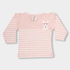 Infants Light Pink Cotton Round Neck Casual T-Shirt, Light Pink, small image number null