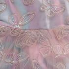 Girls' Lilac Regular Fit Lace Overlay Ruffled Frock, लाइलेक, small