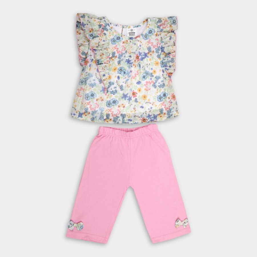 Girls' Capri Set, Light Green, large image number null