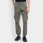 Men's Slim Fit Casual Trousers , Olive, small image number null