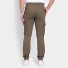 Men's Slim Fit Casual Trousers , Olive, small
