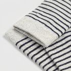 Women's Grey Regular Fit Striped Pack of 1 Socks, गहरा ग्रे, small
