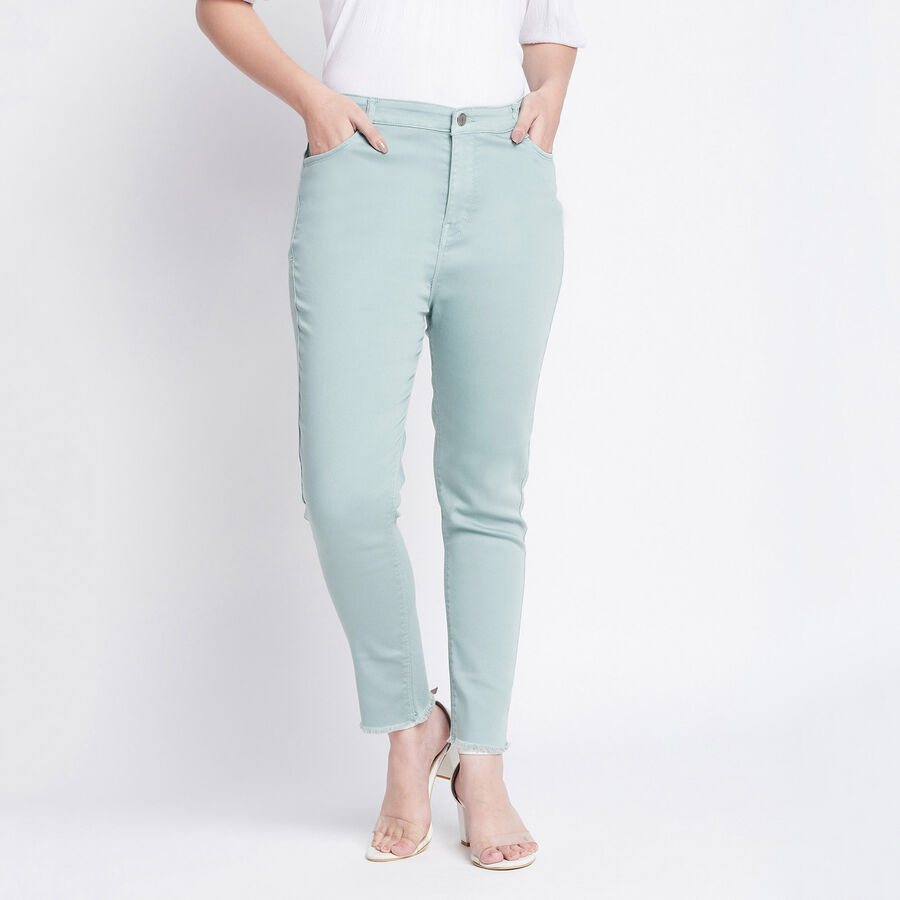 High Rise Skinny Jeans, Green, large image number null