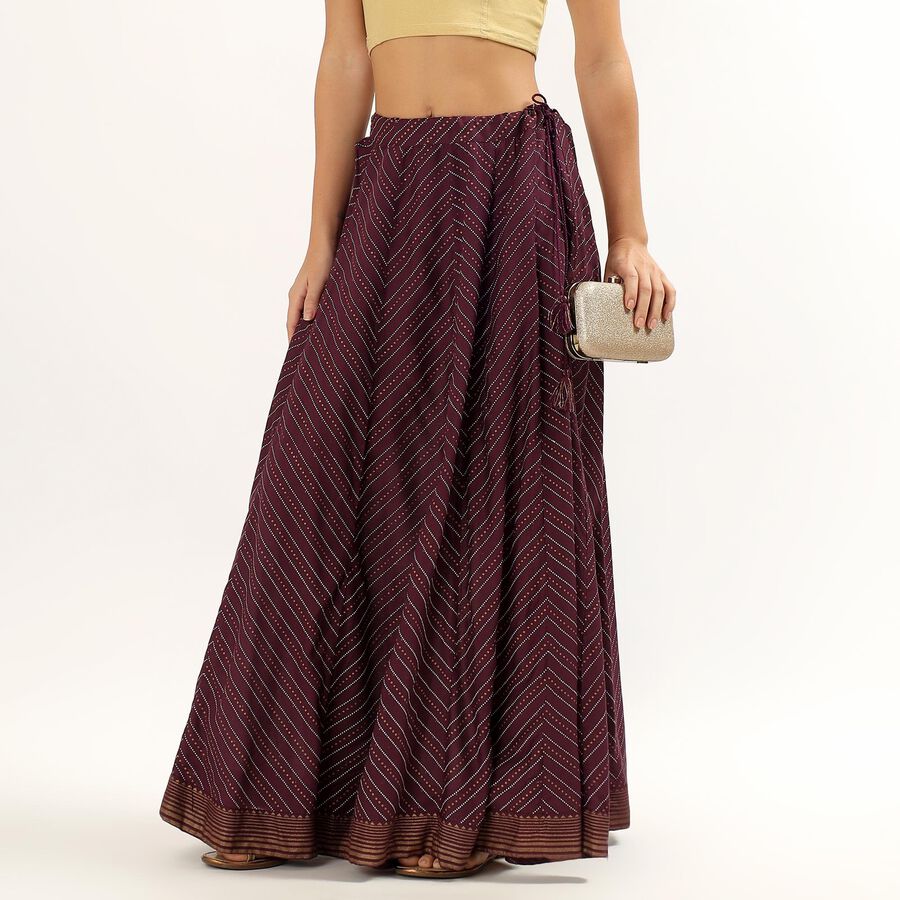 Ladies' Regular Lehenga Skirt, Wine, large image number null