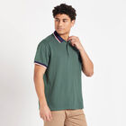 Solid Polo Shirt, Dark Green, small image number null