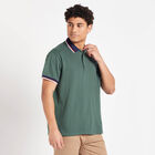 Solid Polo Shirt, गहरा हरा, small image number null