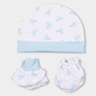 Infants' 100% Cotton Gift Set (Cap, Mittens, Booties), Light Blue, small image number null