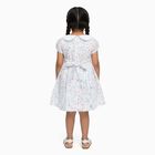 Girls' White Floral Smocked Cotton Frock, Off White, small image number null
