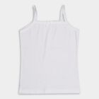 Girls' 100% Cotton Vest, White, small image number null