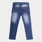 Girls Buttoned Regular Fit Jeans, Dark Blue, small image number null