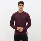 Men's Deep Maroon Crew Neck Casual T-Shirt, वाइन, small image number null