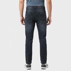 Men's Dark Blue Blue Slim Fit Faded Jeans, गहरा नीला, small