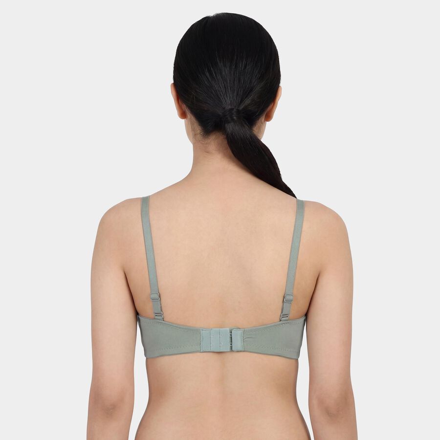 Women's Light Green Sweetheart Neck Padded Underwired T-Shirt Bra, Light Green, large