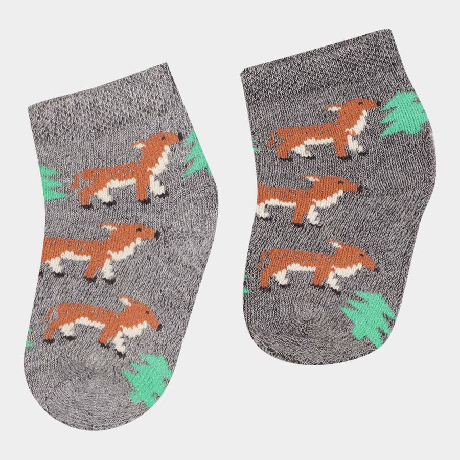 Infants Cotton Socks, Charcoal, large image number null