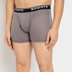 Men's 100% Cotton Trunks, Dark Grey, small