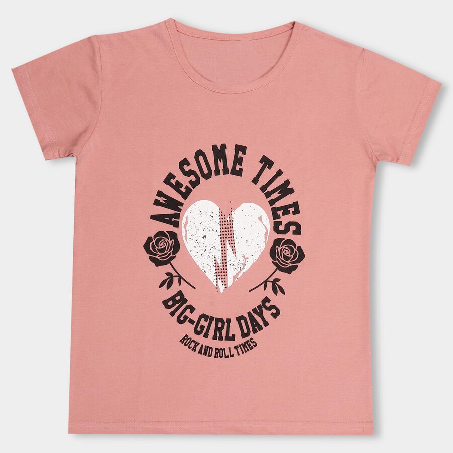 Girls' T-Shirt , Pink, large image number null