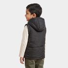 Boys Mid Blue Hooded Puffer Jacket, Mid Blue, small