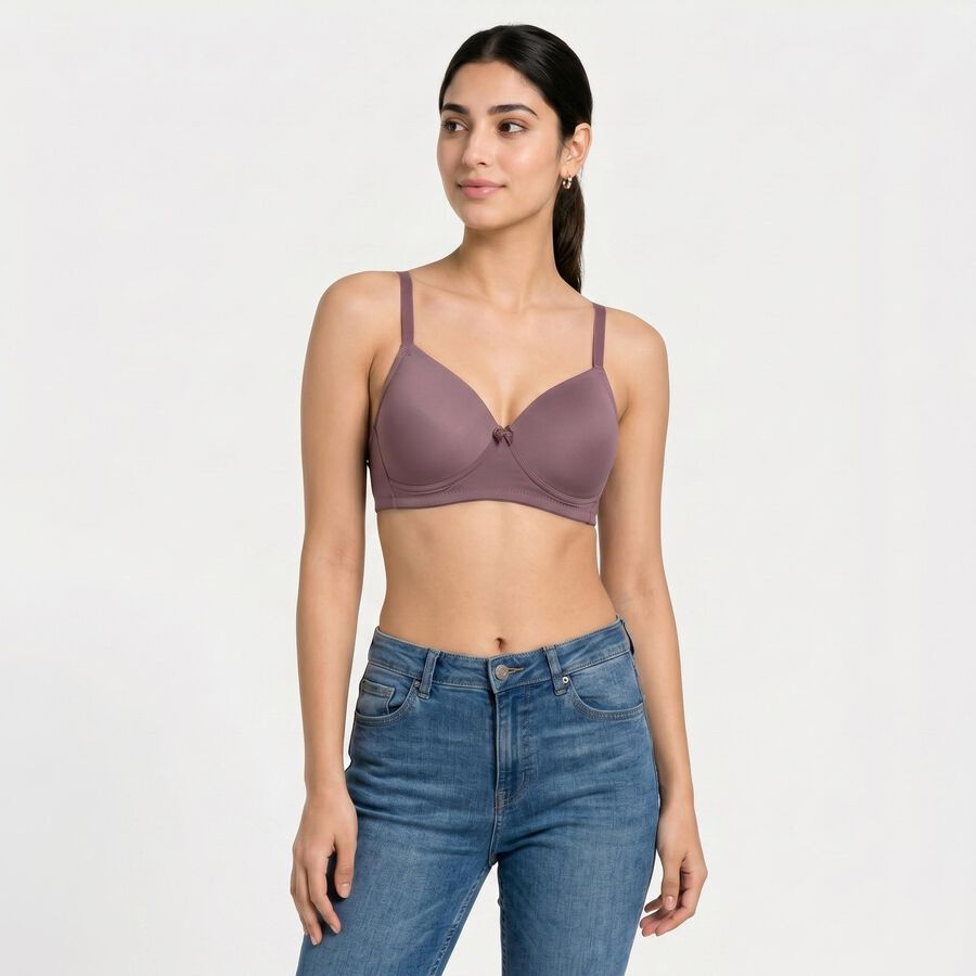 Women's Purple T-Shirt Bra, Purple, large