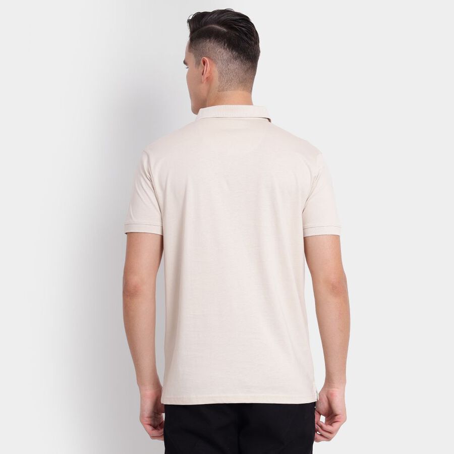 Men's 100% Cotton Collared Half Sleeves T-Shirt, गहरा पीला, large image number null